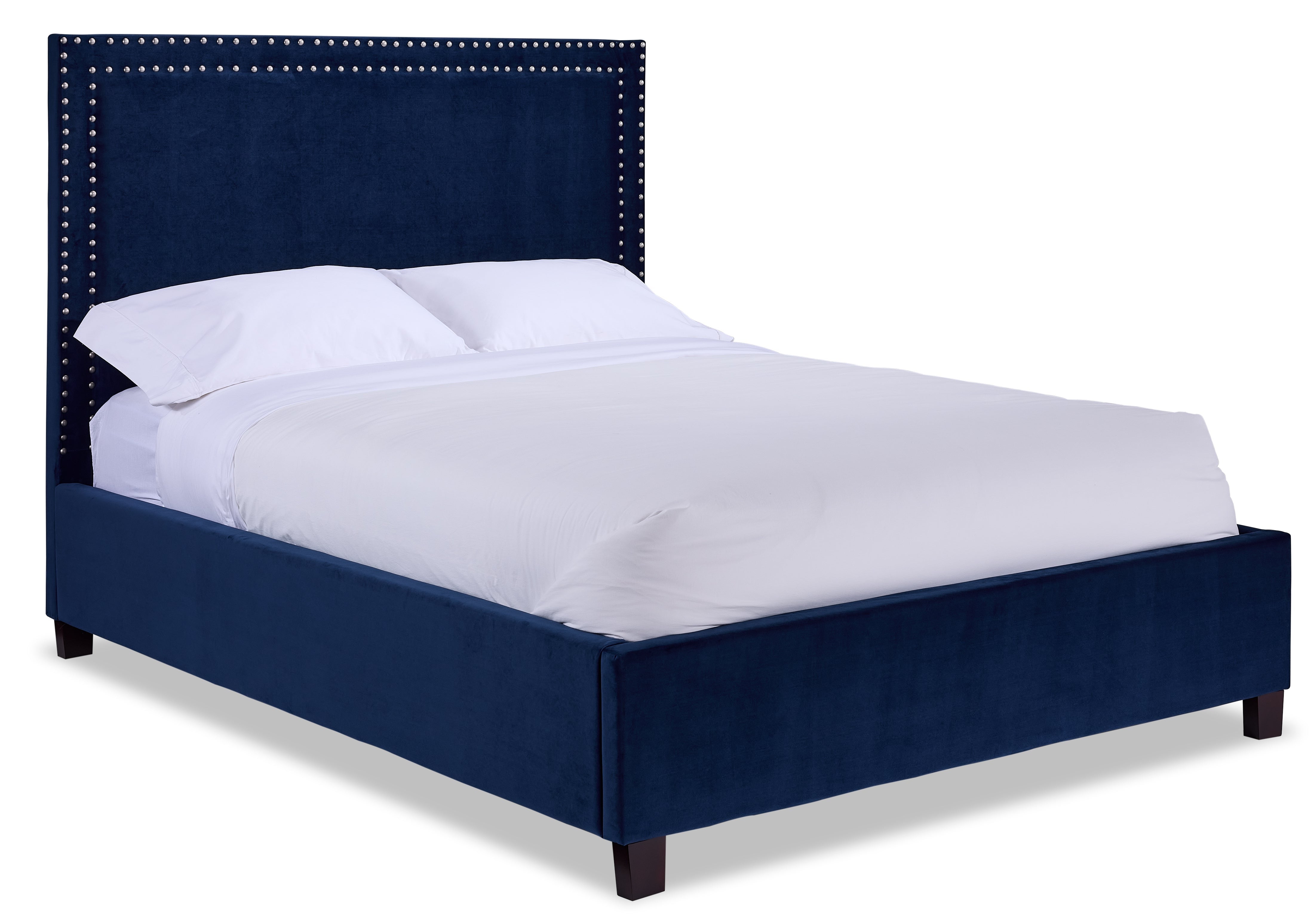 Chloe 3-Piece Queen Size Bedding Set - Navy Blue Comforter, Pillow Shams & Bed Skirt - Soft Microfiber Luxury Bedroom Decor for Master & Guest Rooms