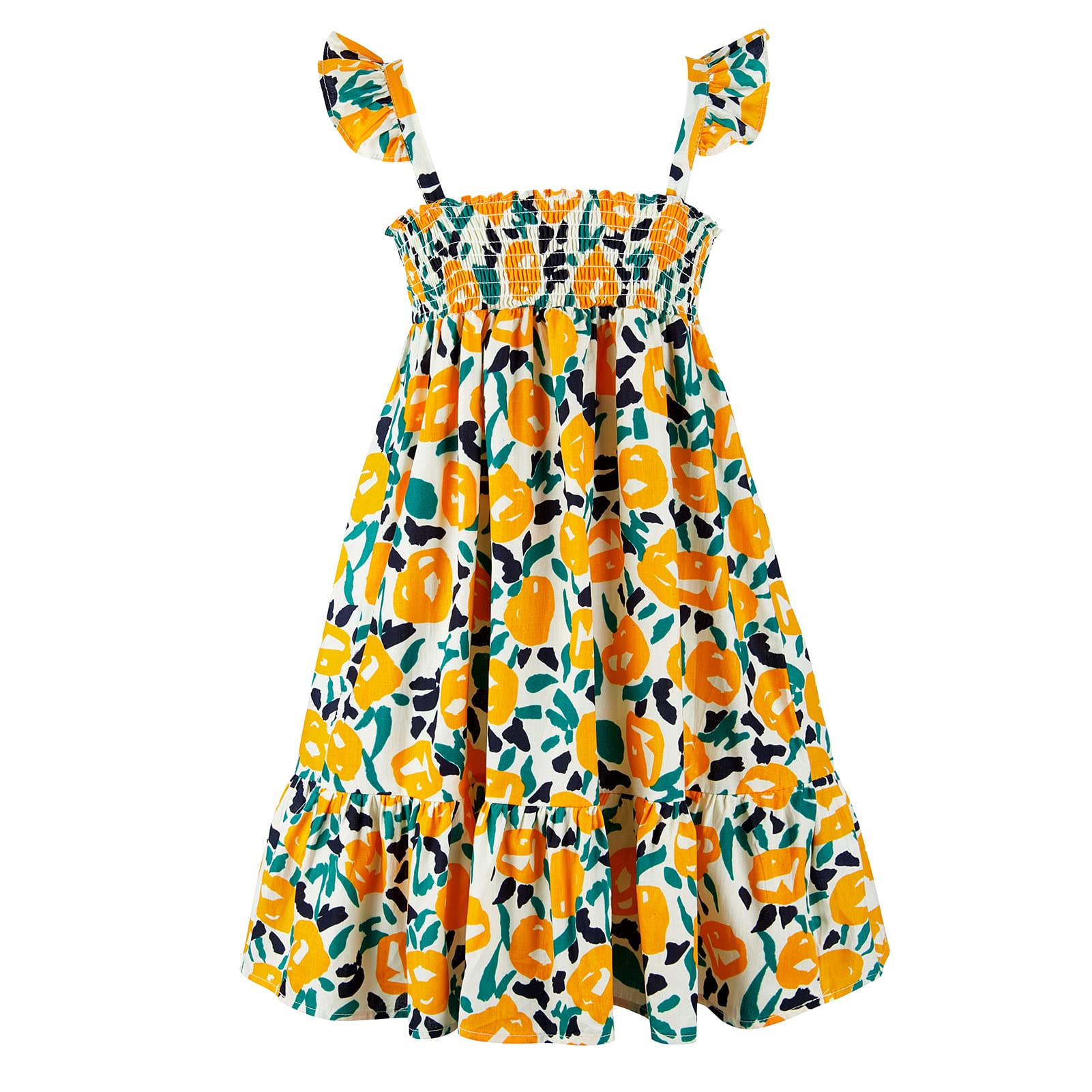 Girls' Floral Cotton Sundress for Summer & Fall | 2T-14 Casual Dresses | Perfect for Playdates, Beach Outings & Family Gatherings