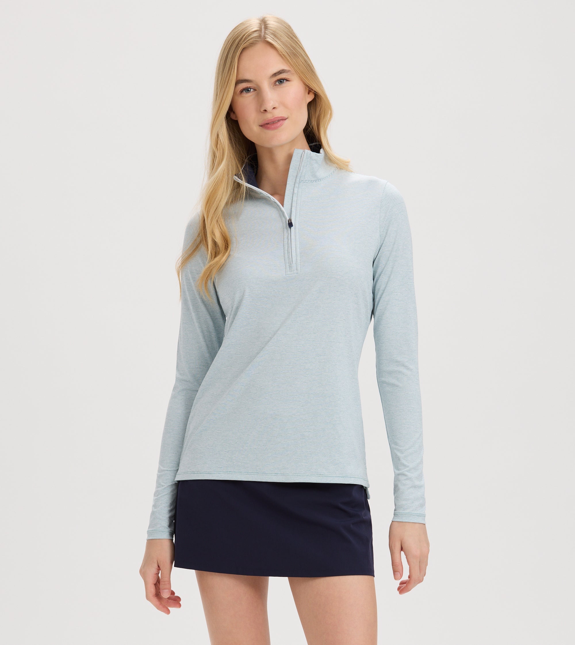 Renwick Micro Stripe 1/4 Zip Pullover - Lightweight Quarter-Zip Sweater for Men | Perfect for Outdoor Hiking, Casual Wear & Layering in Cool Weather