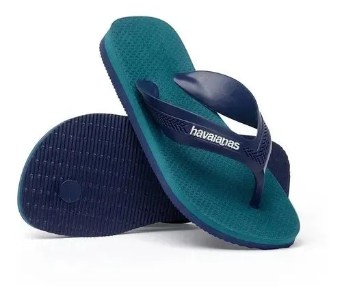 Havaianas Kids Max Marino Petroleo Flip Flops - Comfortable & Durable Sandals for Boys & Girls - Perfect for Beach, Pool, and Summer Outdoor Activities