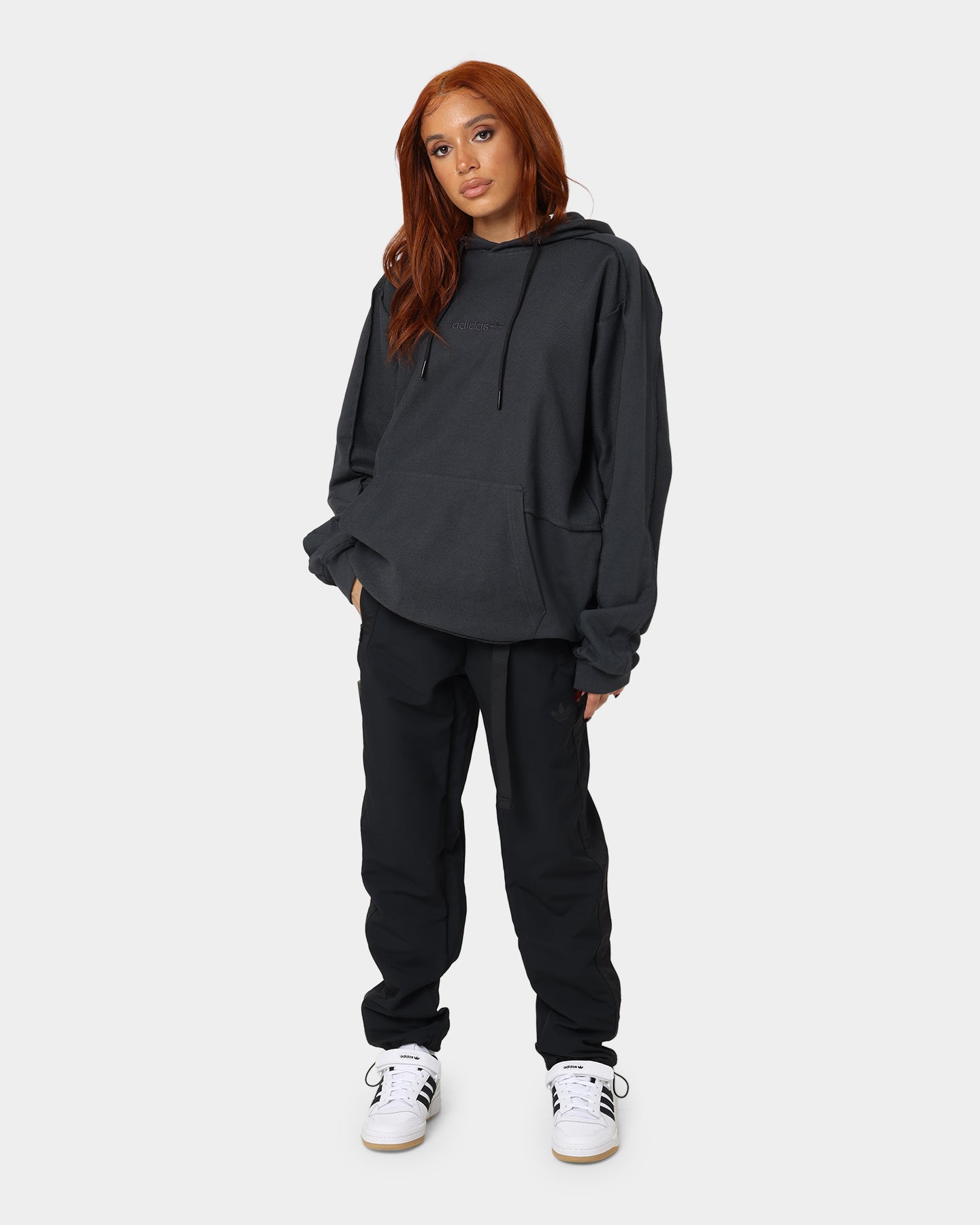 Adidas Loopback Hoodie Carbon - Men's & Women's Pullover Sweatshirt | Comfortable Fleece Lined Hooded Sweater for Running, Gym, and Casual Wear