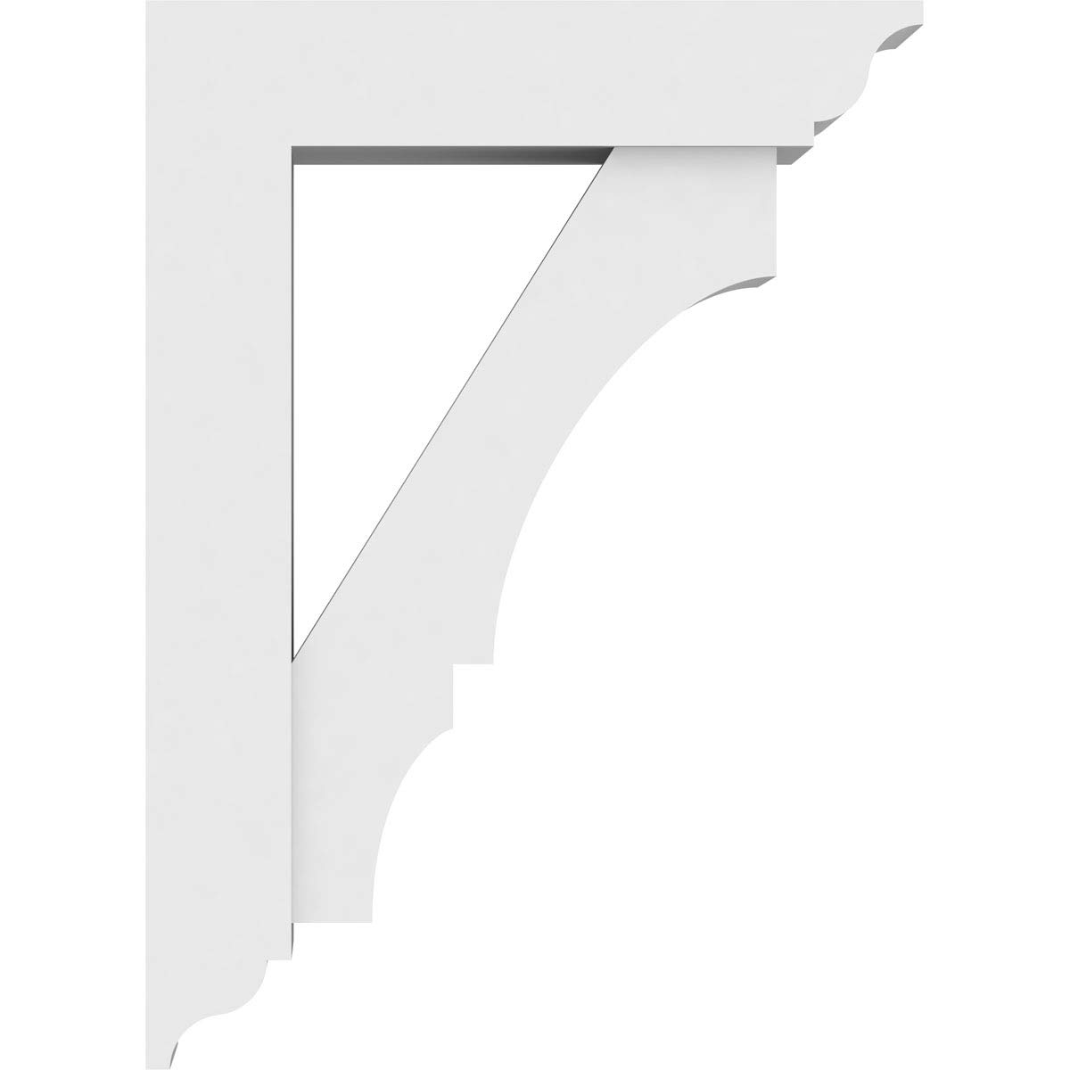 Ekena Millwork BKTP05X16X22BOA01 Standard Balboa Architectural Grade PVC Brackets - 5