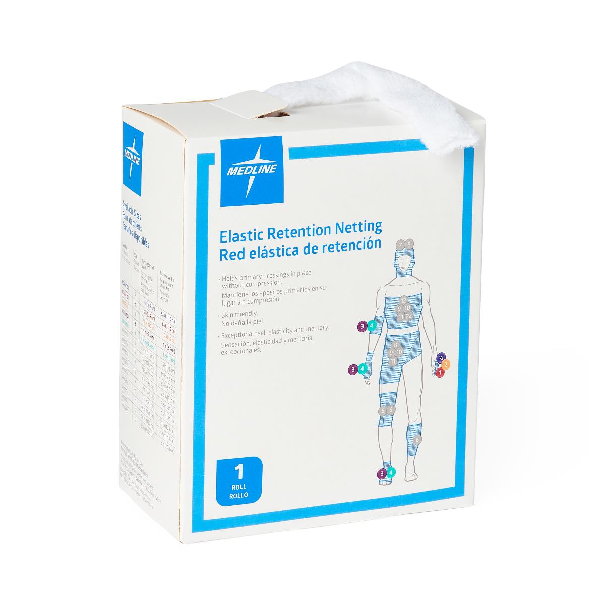 Medline Stretch Tubular Elastic Dressing Retention Nets - Breathable Medical Bandage for Wound Care (Various Sizes) - Ideal for Post-Surgery, Burn Dressings & Compression Therapy