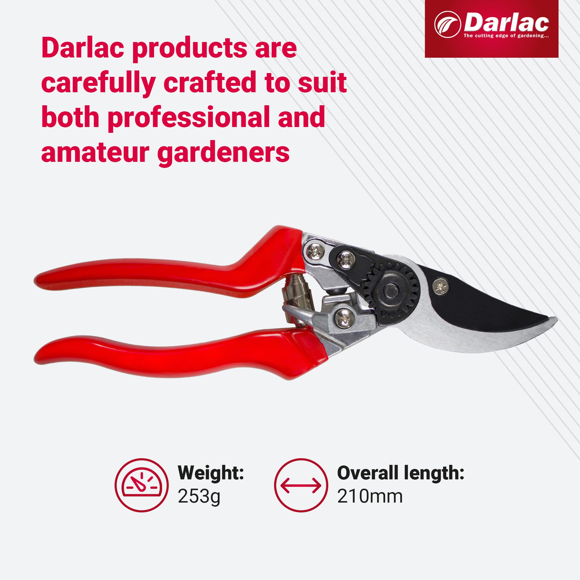 DP631 Professional Left Hand Pruner - High Quality Gardening Shears for Left-Handed Users | Perfect for Trimming, Pruning & Landscaping