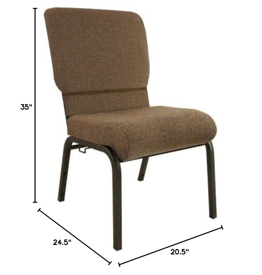 20.5 Inch Wide Jute Church Chair - Durable & Comfortable Seating for Churches, Weddings, and Events
