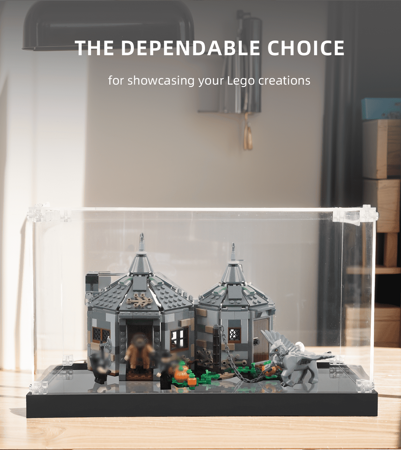 Premium LEGO Hagrid's Hut: Buckbeak's Rescue 75947 Display Case - Clear Acrylic Protector for Collectible Building Sets - Perfect for Showcasing & Protecting Your Harry Potter LEGO Collection at Home or Office