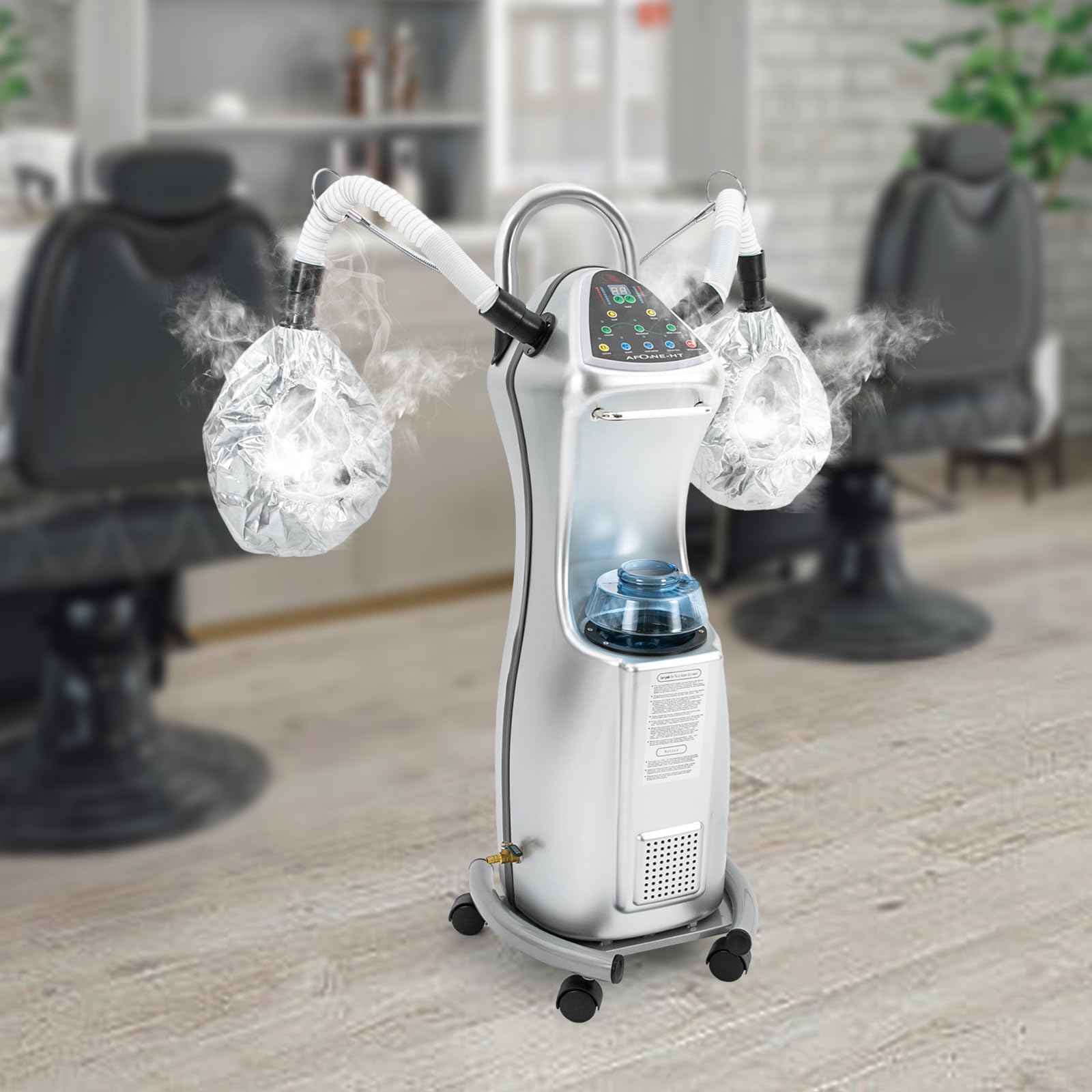 7 in 1 Professional Salon Stand Hair Steamer - 650W Hooded Hair Dryer with Wheels - Multifunctional Hair Color Processor & Treatment Machine for Salon & SPA - Perfect for Deep Conditioning, Keratin Treatments & Scalp Therapy