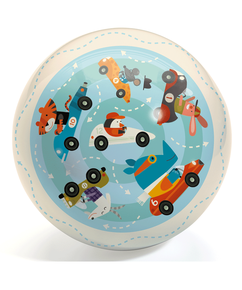 Djeco 22cm Traffic Ball - Fun and Educational Toy for Kids - Perfect for Indoor Play, Outdoor Games, and Motor Skills Development