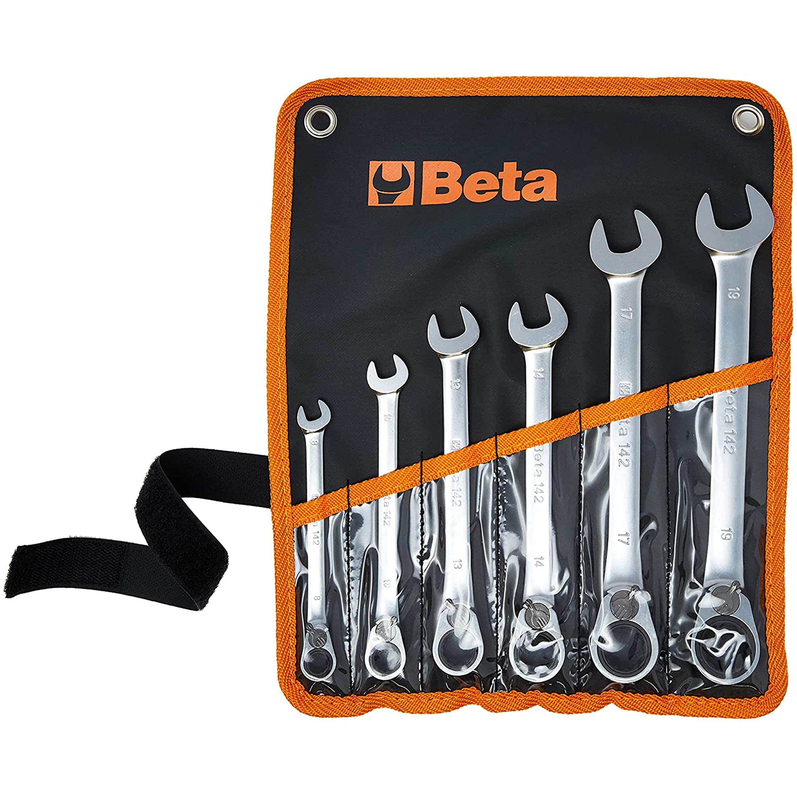 Beta 1420066 Reversible Ratcheting Combination Wrench Set - 6 Piece (Model 142/B6) - Perfect for Automotive Repair, Plumbing & DIY Projects