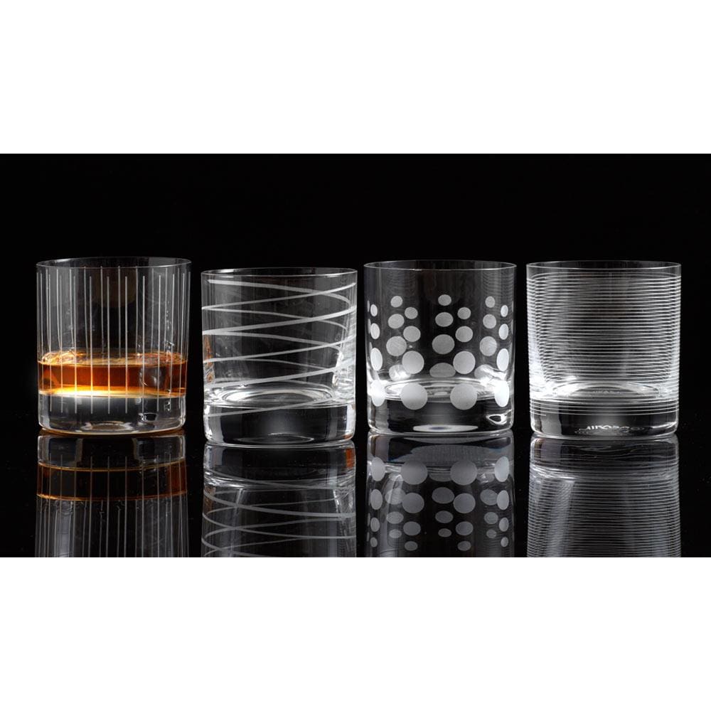 Cheers® Set of 4 Double Old Fashioned Whiskey Glasses - Heavy Base Cocktail Glasses for Bourbon, Scotch & Whiskey - Perfect for Home Bar, Parties & Gifts
