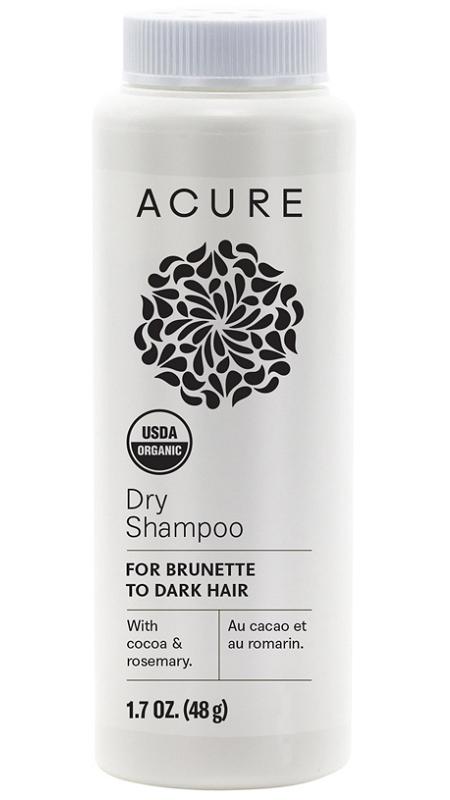 Acure Brunette to Dark Hair Dry Shampoo for Oily Hair - Volumizing & Refreshing Powder for Brunettes - Perfect for Travel, Gym & Busy Mornings