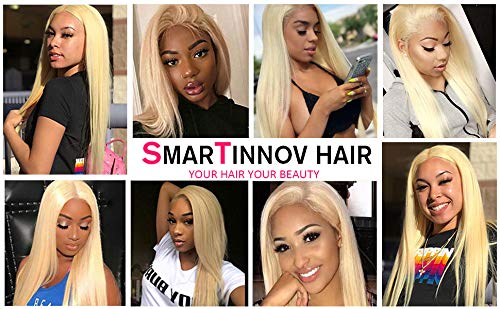 613 Honey Blonde 4x4 Lace Front Human Hair Wigs - 150% Density Brazilian Remy Straight Hair with Pre-Plucked Baby Hair - 20 Inch Blonde Lace Closure Wig for Women - Perfect for Daily Wear, Cosplay, and Special Occasions