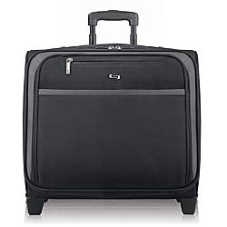 Solo New York Dakota Rolling Overnight Laptop Bag for Business Travel - Black Carry-On Luggage with Wheels for Professionals & Students