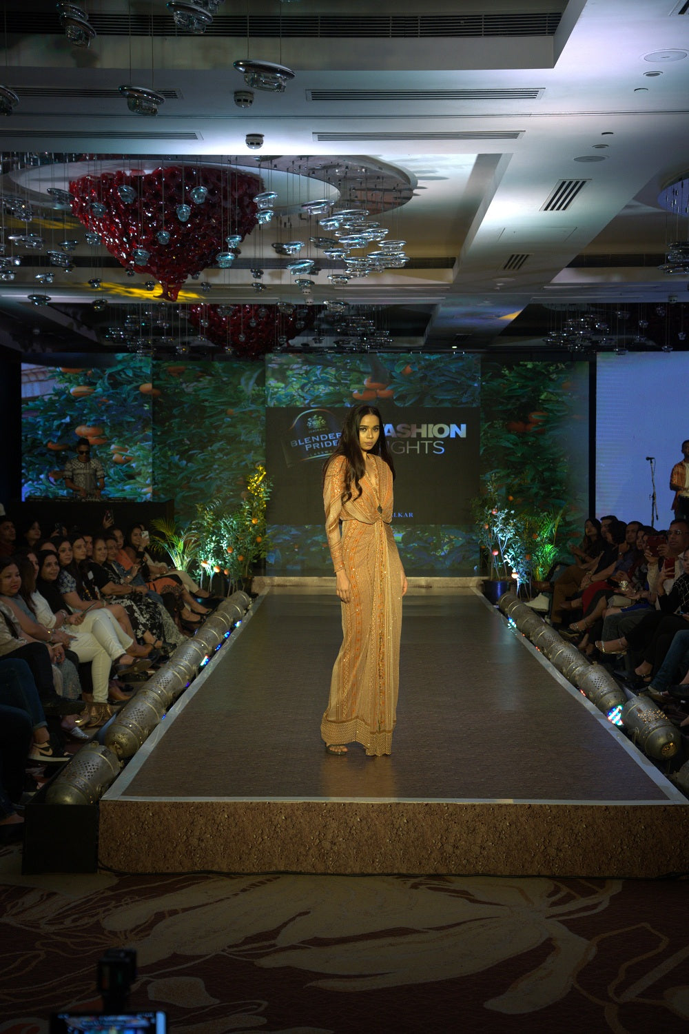 Elegant Dark Beige Floral Print Draped Maxi Dress for Women - Perfect for Beach Vacations, Summer Parties & Date Nights