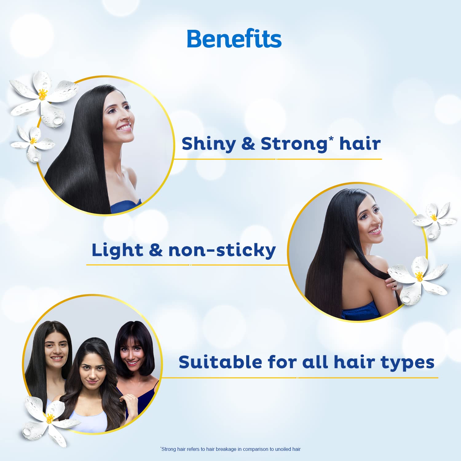 Parachute Advanced Jasmine Gold Coconut Hair Oil with Vitamin E for Super Shiny Hair - Non-Sticky Formula, 500ml - Perfect for Daily Hair Care, Deep Conditioning & Frizz Control