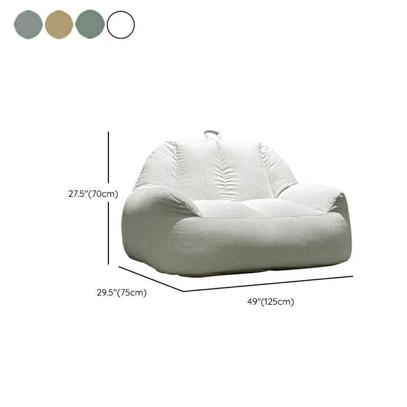 Premium Large Solid Color Cotton Blend Bean Bag Chair - Pre-Filled with Polypropylene Beans for 2 People - Perfect for Living Room, Game Room & Dorm Relaxation