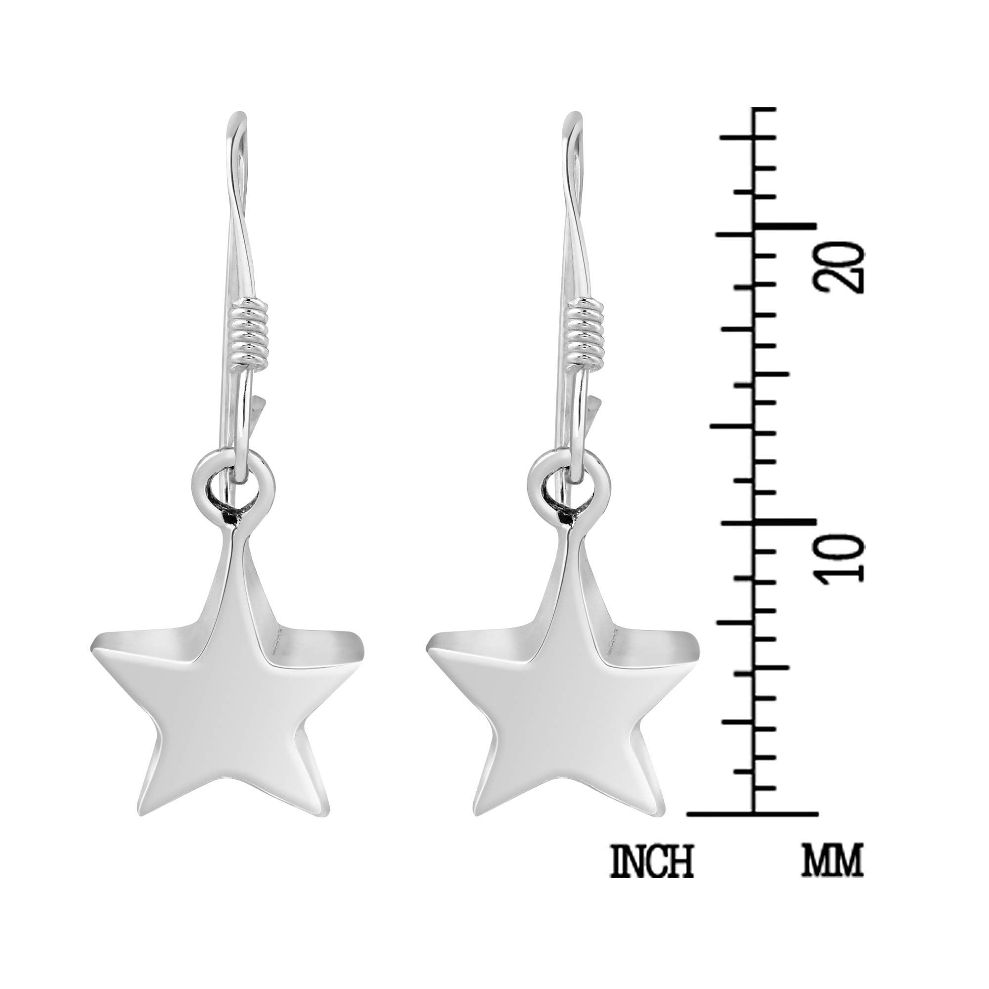 Charming Lucky Stars .925 Sterling Silver Dangle Earrings for Women - Elegant Everyday Jewelry & Perfect Gift for Birthdays, Anniversaries