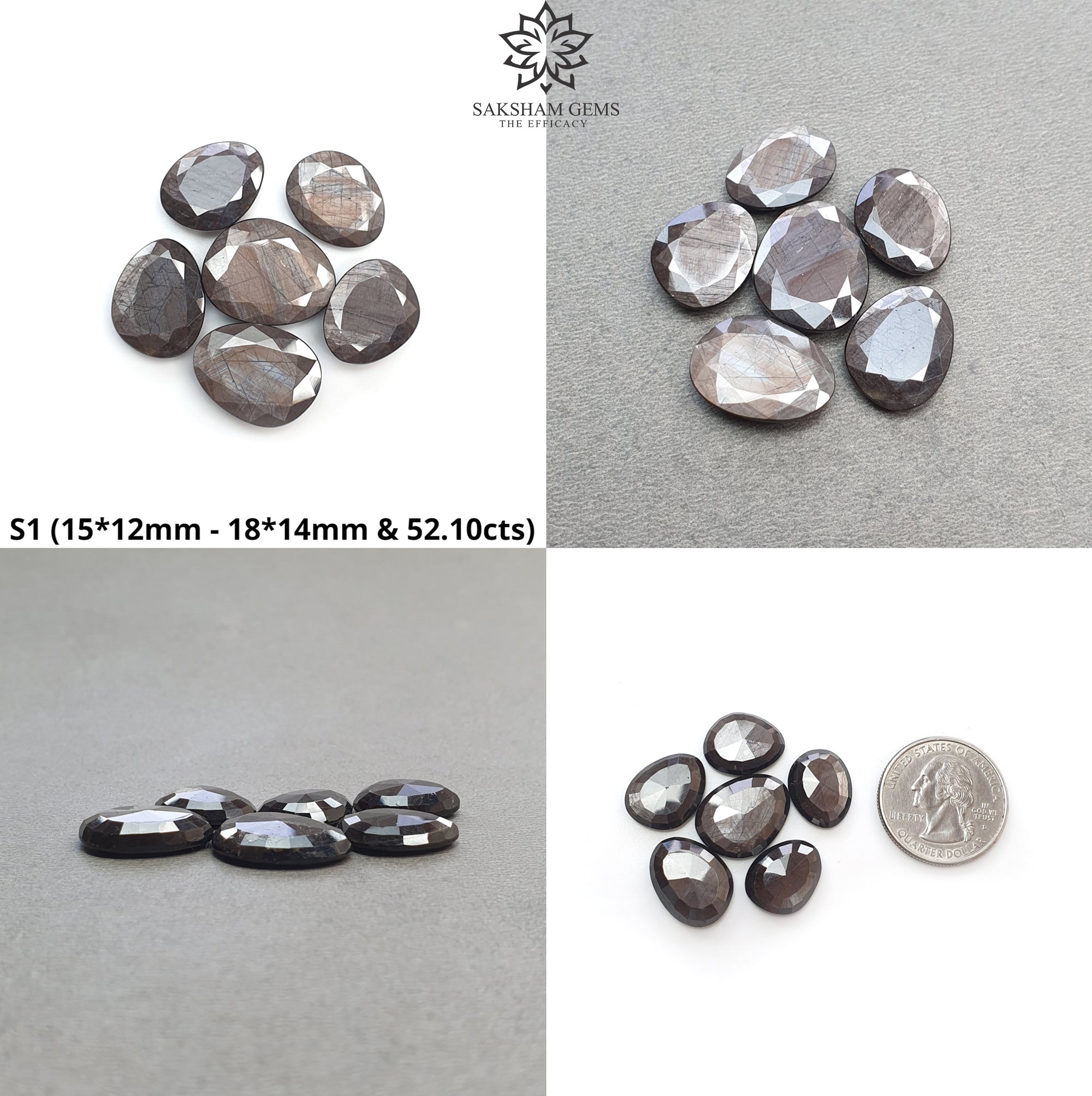 Natural Untreated Golden Brown Sapphire Egg Shape Set - Chocolate Pink Blue & Silver Sheen Gemstone Jewelry for Engagement, Wedding & Special Occasions