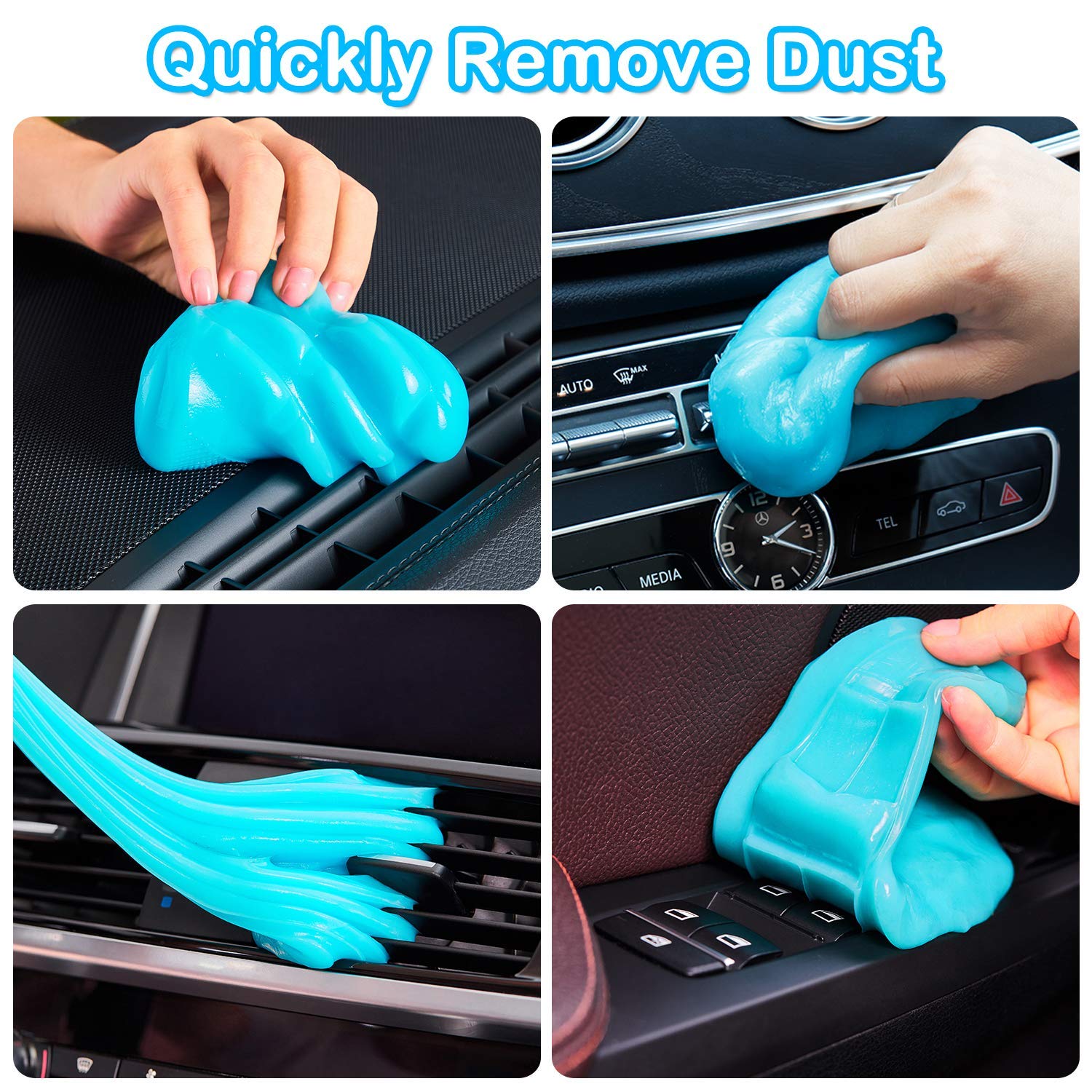 **PULIDIKI Universal Car Cleaning Gel Kit - Auto Interior Detailing Putty for Dust, Crevices & Air Vents | Keyboard & Electronics Cleaner | Perfect for Car Detailing, Home & Office Use**