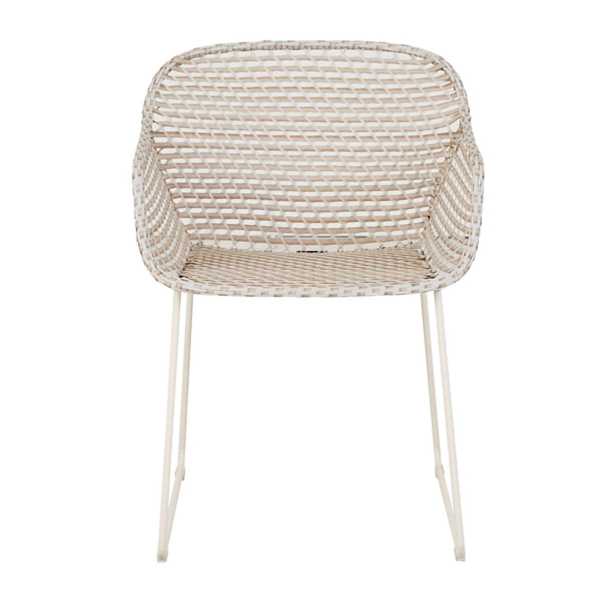 Cabana Link Dining Armchair - Modern Outdoor Patio Furniture for Dining Sets, Poolside Lounging & Garden Decor - Water-Resistant & Durable Wicker Design