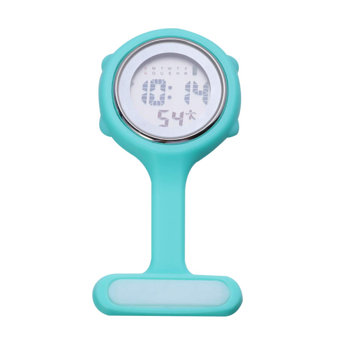Mipcase Nurse Watch - Plastic Clip-On Nursing Watch with Lapel Pin Brooch, Round Hanging Fob Watch for Nurses & Medical Professionals - Perfect for Shift Work, Hospital Decor & Healthcare Gifts (Green)