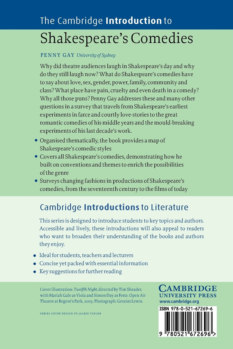 The Cambridge Introduction to Shakespeare's Comedies | Study Guide for Literature Students | Perfect for Classroom Learning & Academic Research