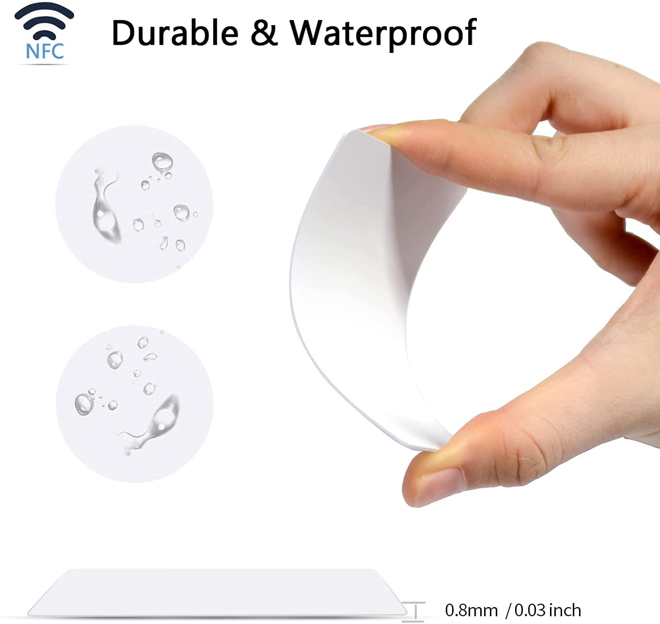 500-Piece MIFARE NFC RFID Classic 1K Smart Cards - 13.56MHz PVC Contactless IC Cards with Proximity Encryption for Access Control, Payment Systems & Security Applications