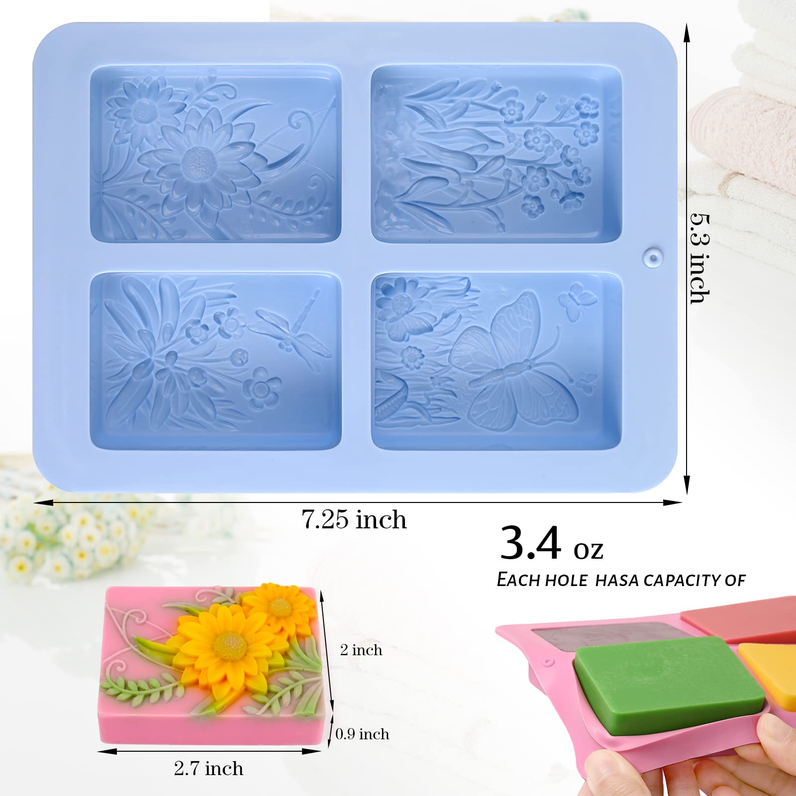 3D Silicone Soap Molds for DIY Crafts, Bath Bombs & Chocolate - Home Baking & Gift Making