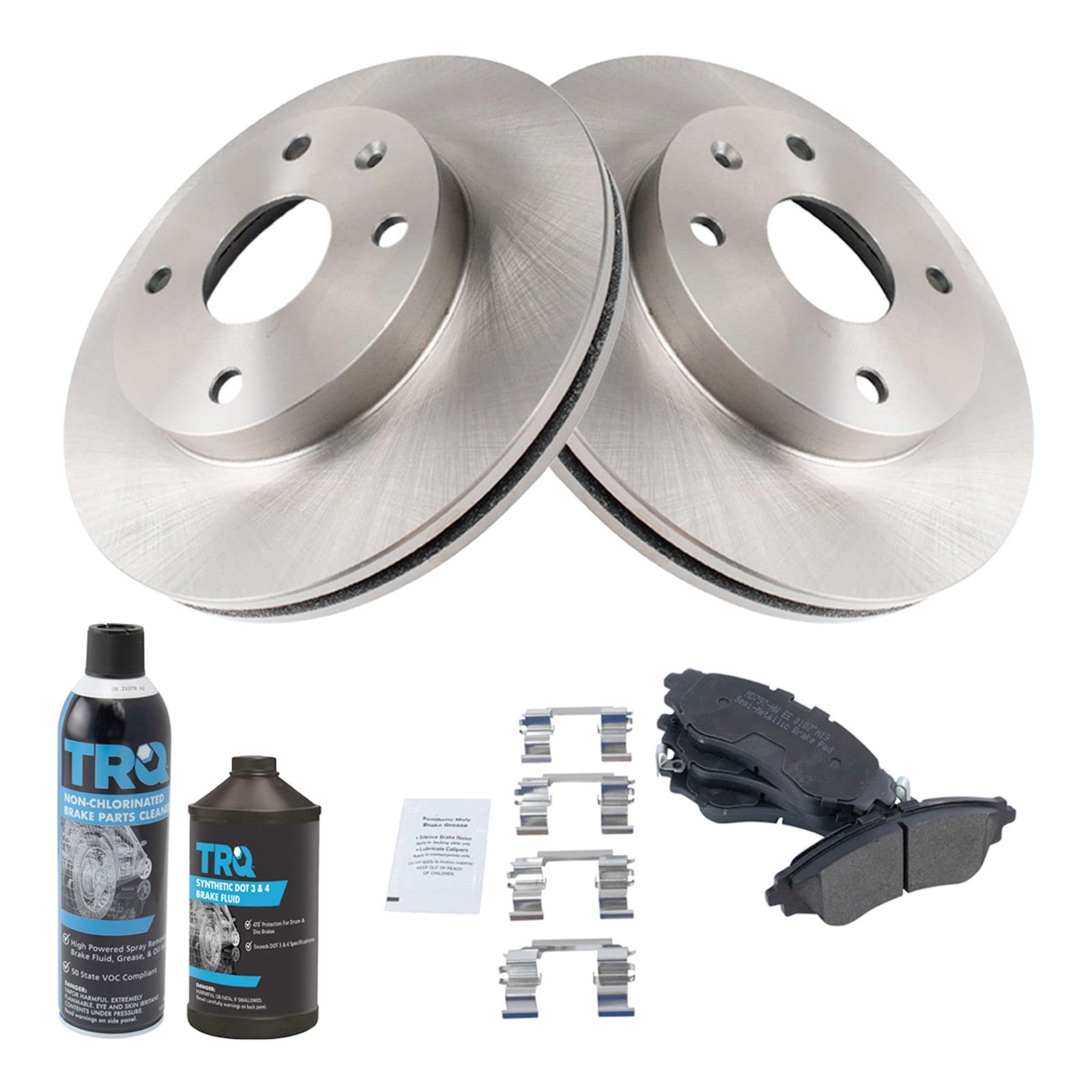 High-Performance Front Brake Pad & Rotor Kit - Semi-Metallic Brake Pads & Rotors - Compatible with 2004-2008 Suzuki Forenza & 2005-2008 Reno - Perfect for Daily Commuting, Highway Driving & Stop-and-Go Traffic