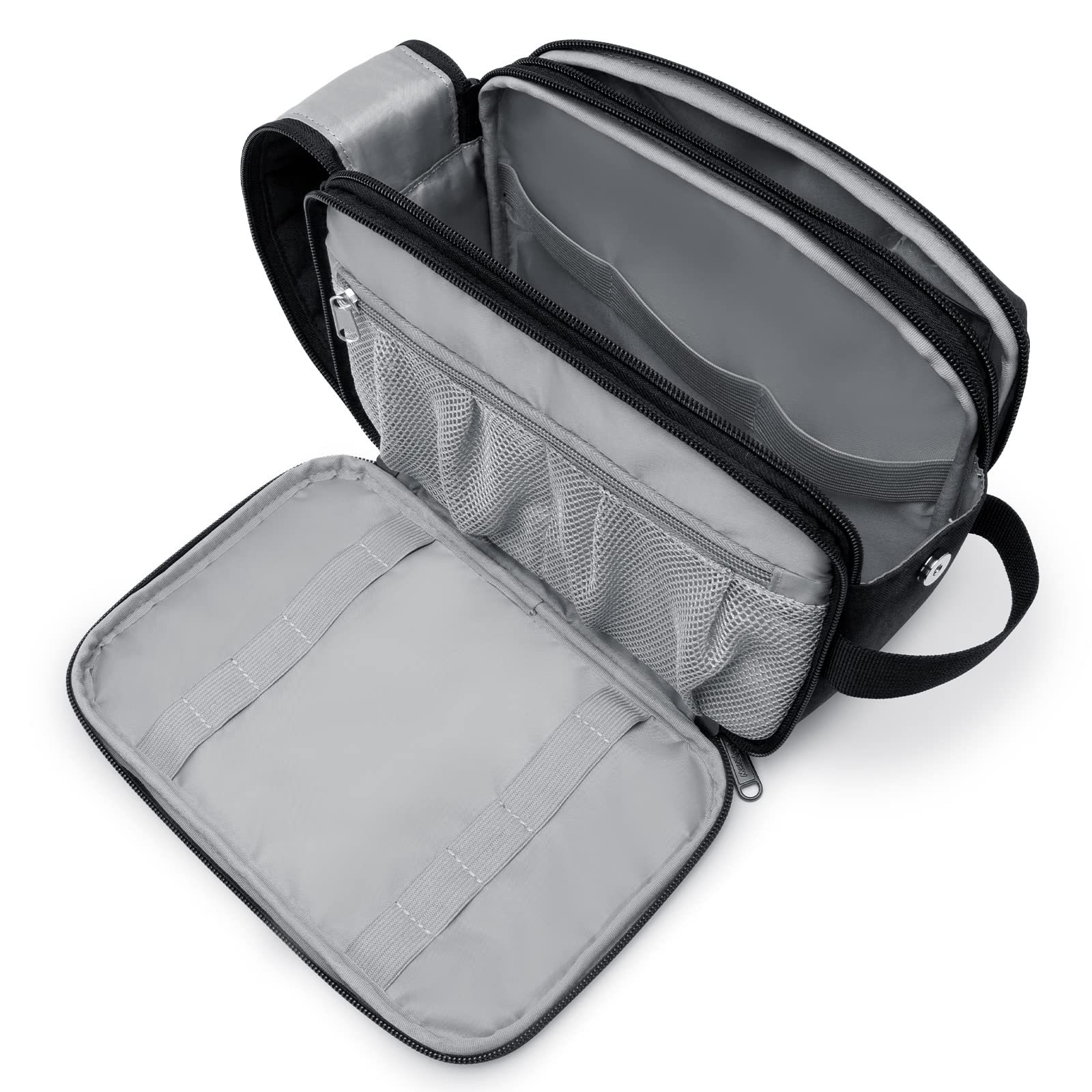**Men's & Women's Water-Resistant Travel Toiletry Bag - Black Medium Dopp Kit for Cosmetics, Makeup & Shaving Essentials - Perfect for Camping, Gym & Business Trips**