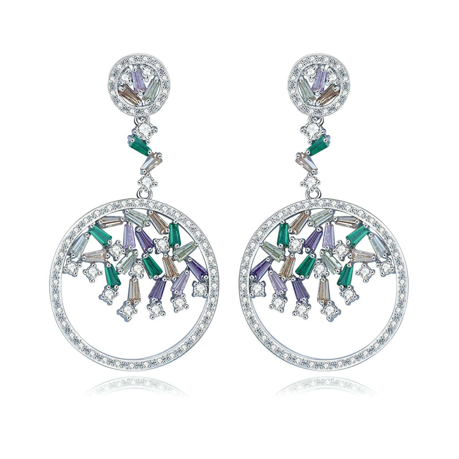 Gold Plated Crystal Wedding Earrings for Bride & Party