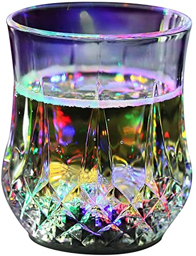 FACAIA LED Light Up Cups with Flashing Lights - 7 Color Changing Sensor Drinkware for Bar, Nightclub & Party - Perfect for Cocktails, Shots & Glow in the Dark Drinks