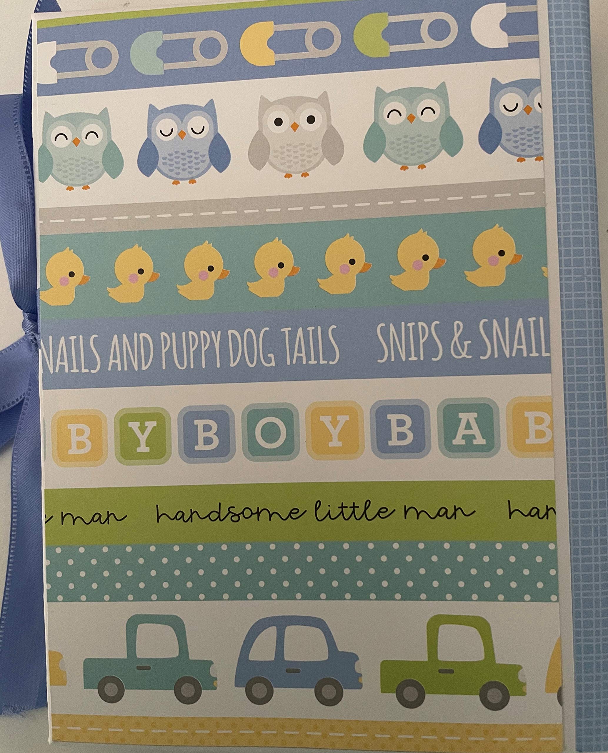 Personalized Baby Boy Photo Album - Custom Baby Boy Brag Book & Memory Book - Perfect Baby Shower Gift & Grandparent Keepsake - 4x6 Inch Photo Book for Newborn Memories - Ideal for Sip and Share Parties & First Year Milestones