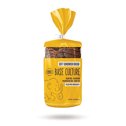 Base Culture Paleo Bread - Large Size 24oz (18 Slices) | 100% Paleo Certified, Gluten Free, Grain Free, Non GMO, Dairy Free, Soy Free | Healthy Sandwich Bread for Keto, Paleo & Low Carb Diets | Perfect for Breakfast, Lunch & Meal Prep