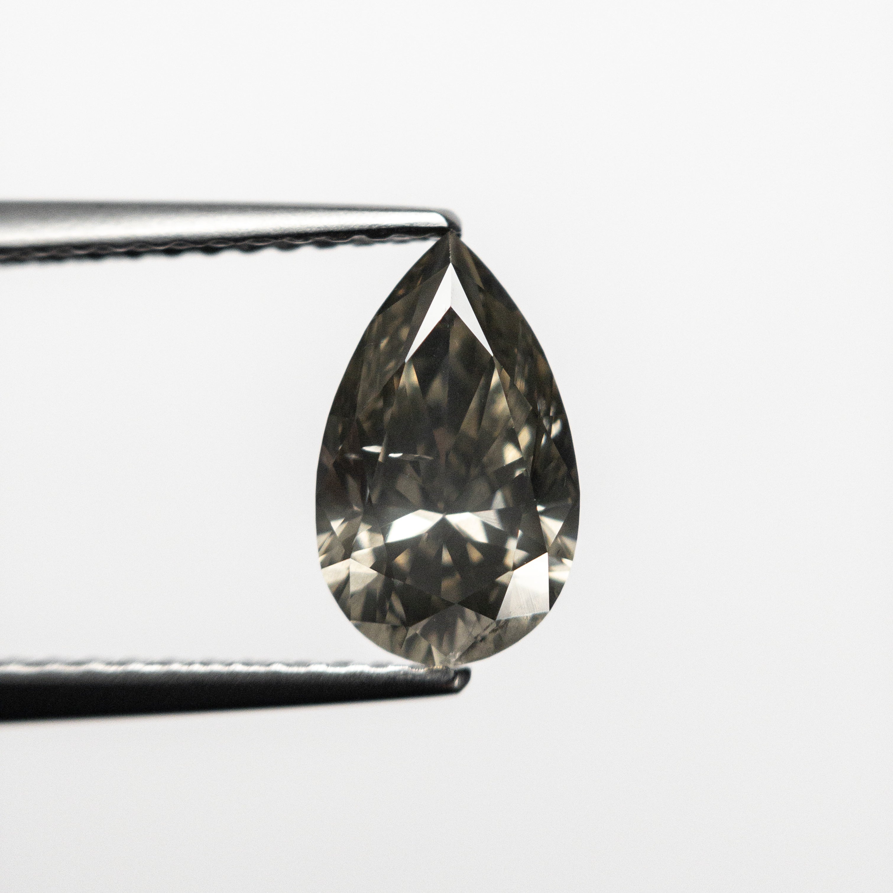 1.30ct Fancy Grey Pear Brilliant Cut Diamond - 9.38x5.69x3.70mm for Engagement Rings & Fine Jewelry | GIA Certified Loose Gemstone