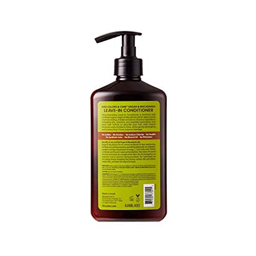 KISS Color & Care Argan & Macadamia Leave-In Conditioner for Dry & Damaged Hair - Hydrating Hair Treatment with Natural Oils for Soft, Shiny & Healthy Hair - Perfect for Daily Use, Styling & Heat Protection