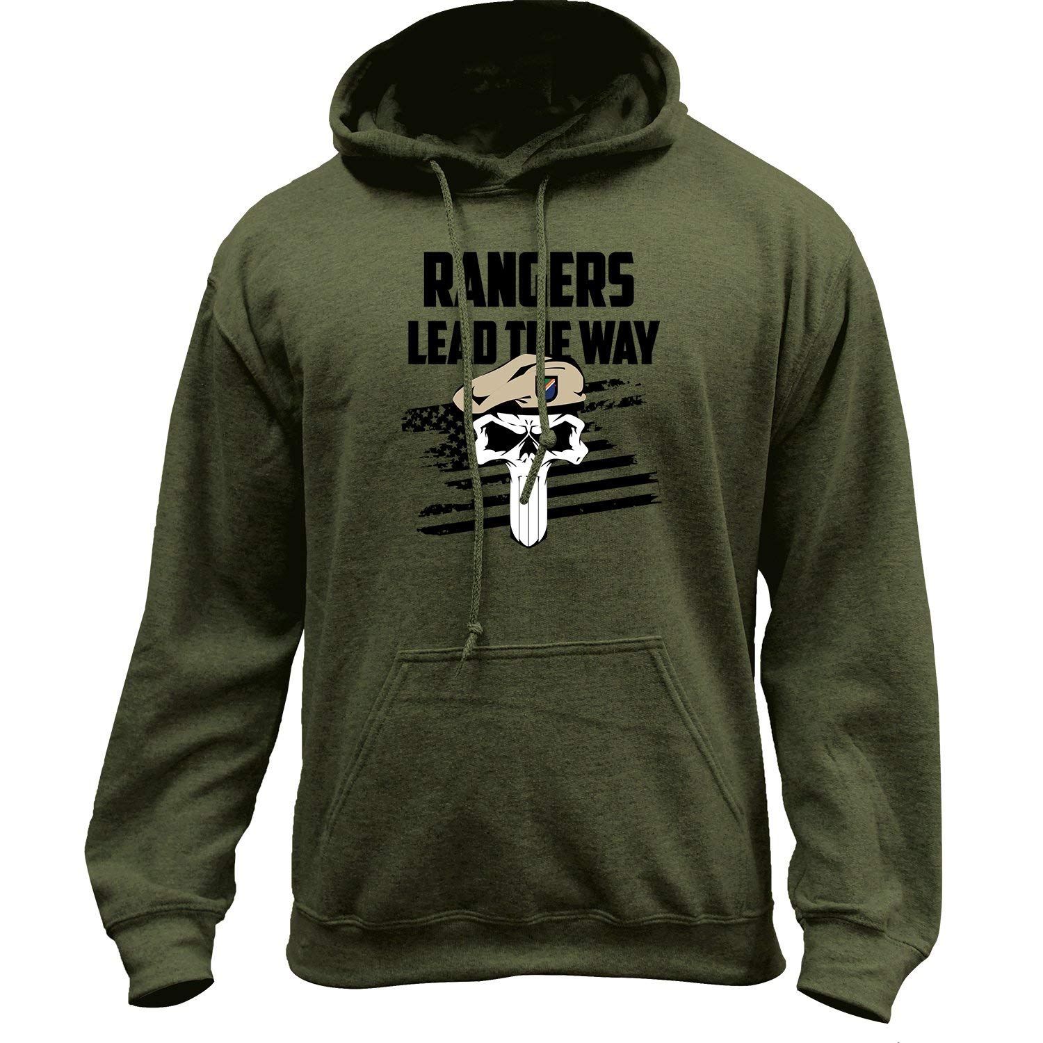 Rangers Lead The Way Pullover Hoodie - Military Inspired Hooded Sweatshirt for Men | Comfortable Casual Wear for Outdoor Activities, Gym & Everyday Use