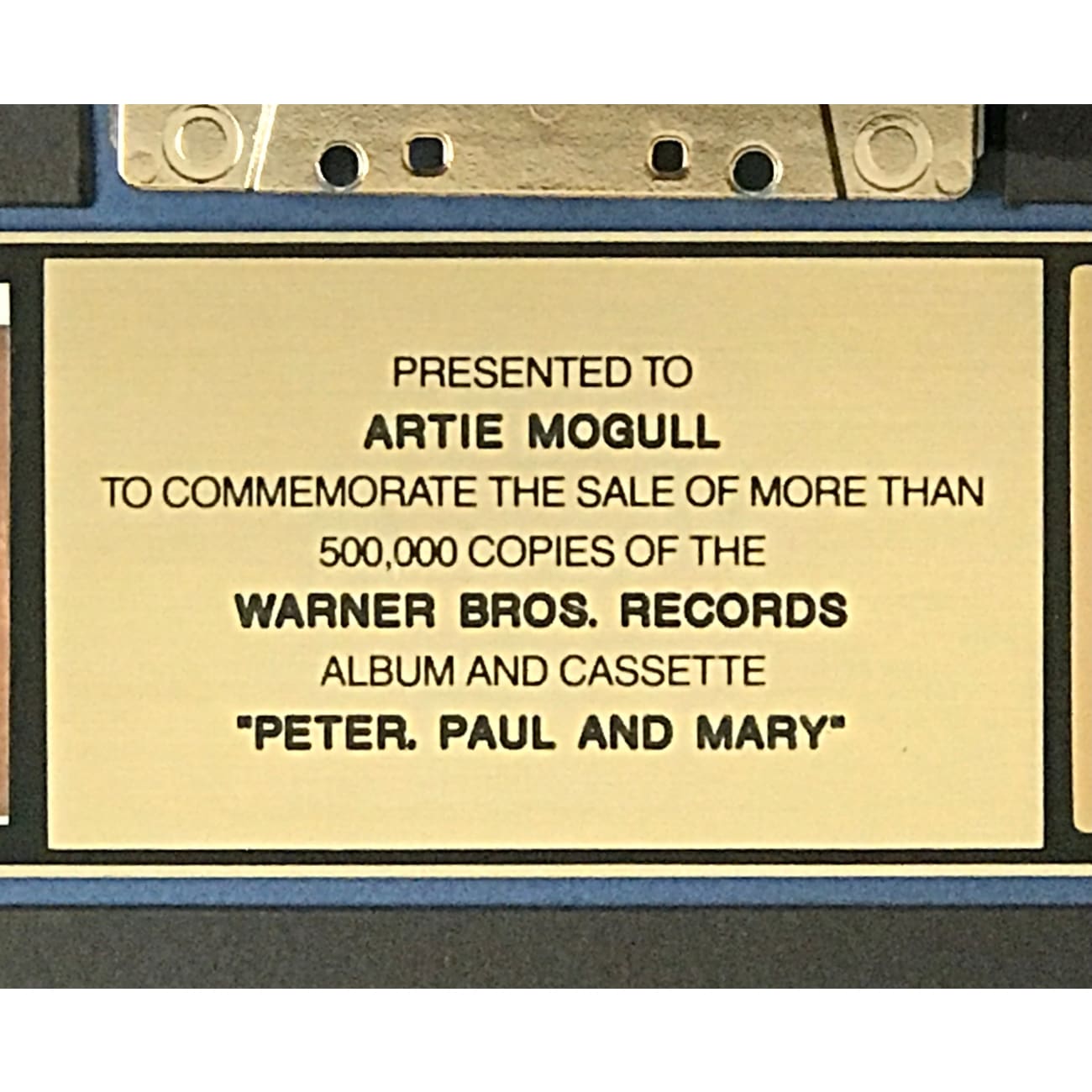 Peter, Paul and Mary Debut Album - RIAA Certified Gold Award - Perfect for Folk Music Collectors & Vintage Vinyl Enthusiasts