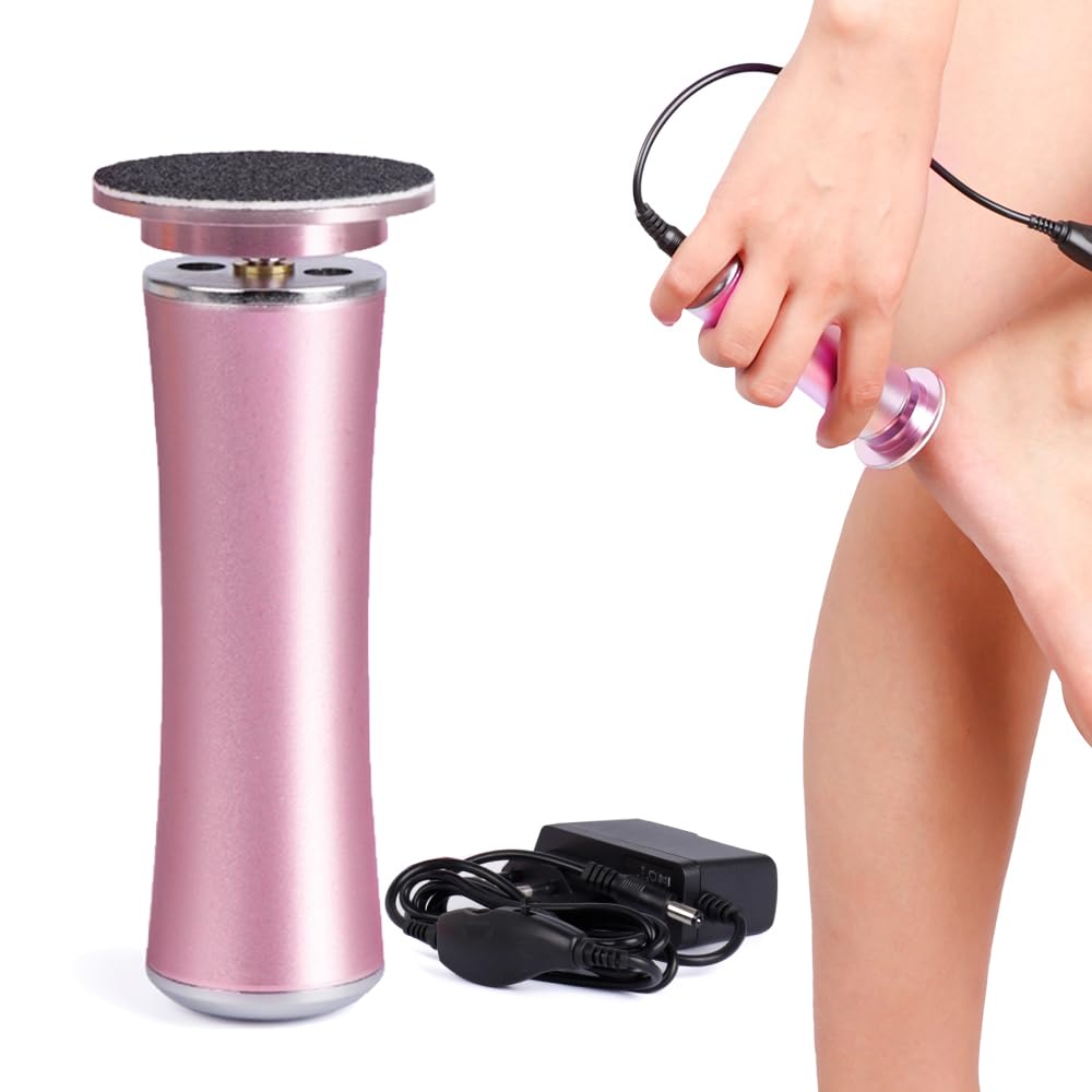 Electric Callus Remover for Feet - Adjustable Speed Pedicure Tool with 60PCS Sanding Discs, Portable Foot File Grinder & Scrubber (Rose Pink) - Perfect for At-Home Pedicures, Dry Skin Removal & Soft Feet Care