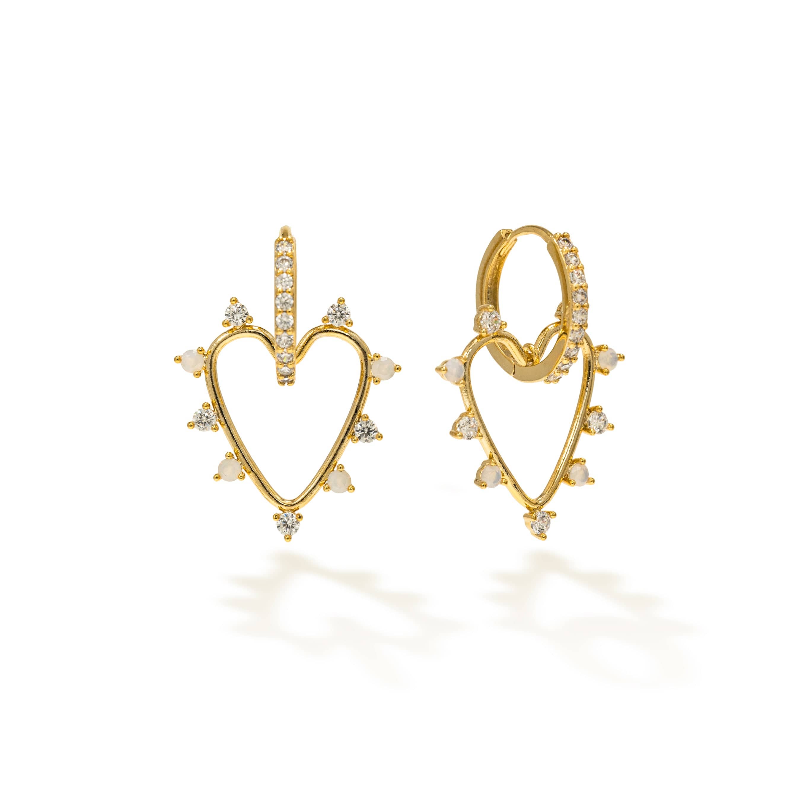 Chapel Heart Hoop Earrings - Sterling Silver Dainty Huggie Hoops for Women - Perfect for Valentine's Day, Anniversary Gifts & Everyday Wear