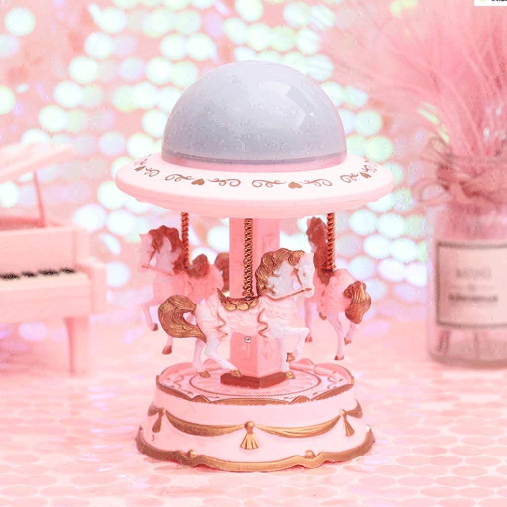 WJYXH Rotating Carousel Music Box Toy for Kids with Star Projection - Perfect Birthday Gift & Home Decoration | Bedtime Soother, Nursery Decor, Party Favors