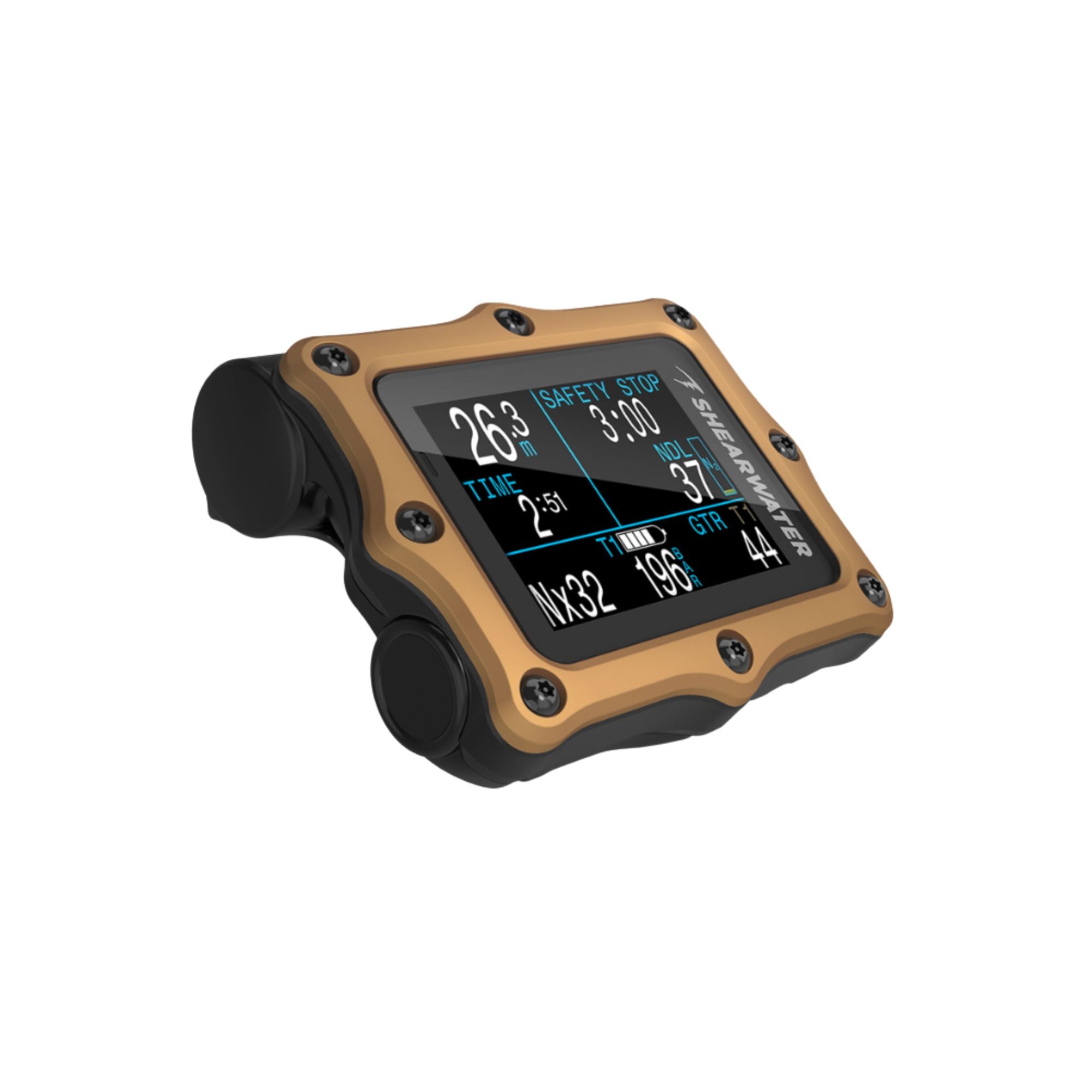 Shearwater Perdix 2 Ti Bronze Dive Computer - Professional Scuba Diving Gear for Deep Sea Exploration & Technical Diving