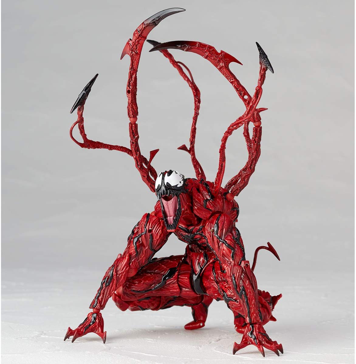 Amazing Yamaguchi Revoltech No. 008 Carnage Action Figure - Highly Articulated Collectible for Marvel Fans | Perfect for Display, Photography & Cosplay Inspiration