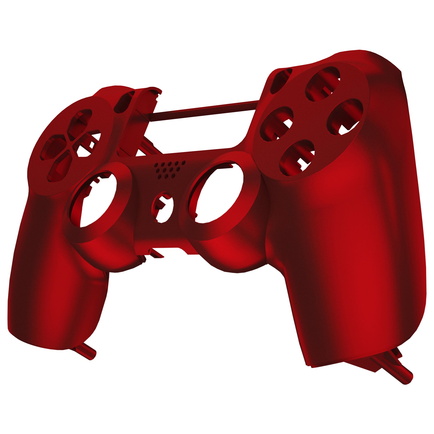eXtremeRate Soft Touch Grip Red Front Housing Shell Faceplate for PS4 Slim & PS4 Pro Controller (CUH-ZCT2/JDM-040/050/055) - Replacement Cover for Enhanced Gaming Comfort | Perfect for Competitive Gaming & Long Play Sessions