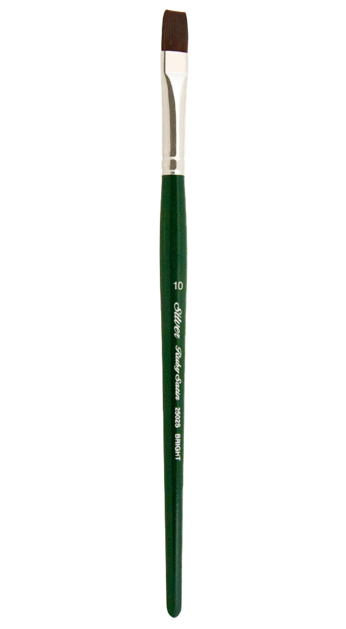 Silver Brush Limited 2502S10 Ruby Satin Bright Brush for Fluid & Flow Acrylics - Size 10 Short Handle - Perfect for Detailed Painting, Watercolor & Fine Art Techniques