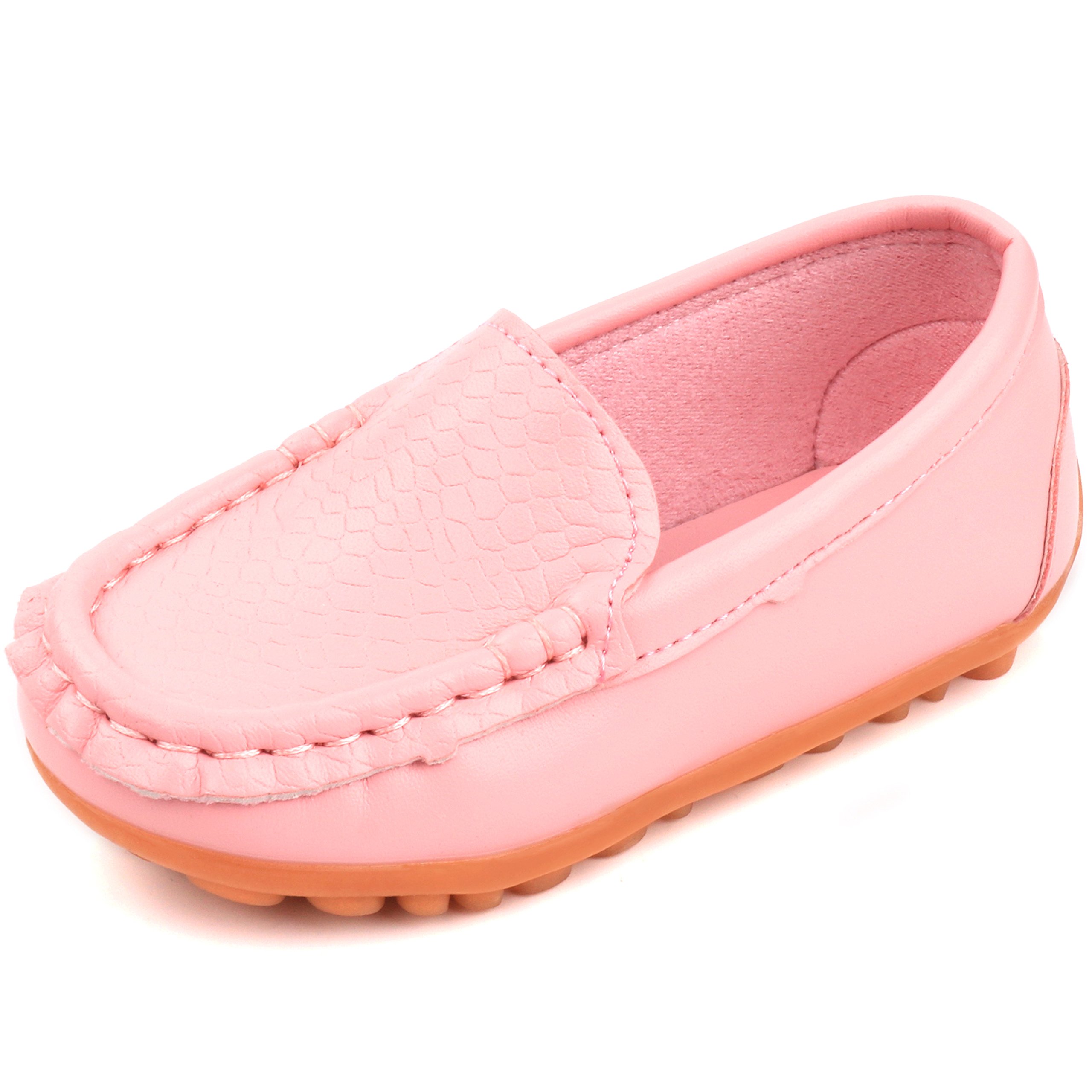 Femizee Toddler Boys & Girls Loafers - Soft Leather Moccasin Slip-On Dress Shoes for Kids | Comfortable Casual & Wedding Shoes for Toddlers - Perfect for School, Parties & Special Occasions