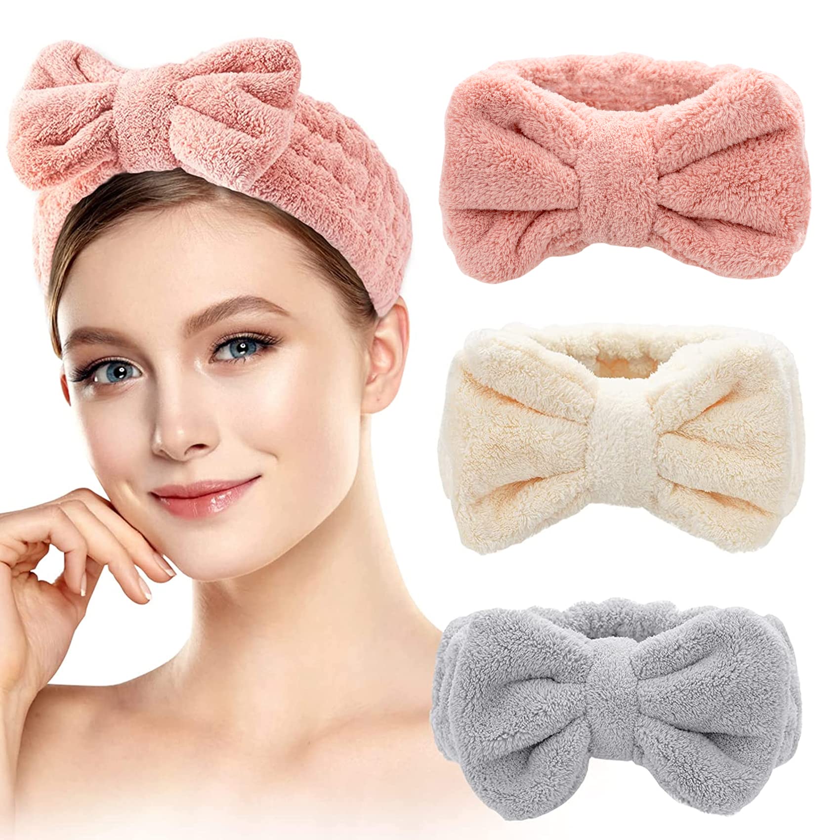 Women's Spa Headbands - Soft & Absorbent for Skincare, Makeup & Face Washing - Perfect Mother's Day & Teen Girl Gift - Trendy Hair Accessories for Home Spa, Salon & Self-Care Routine