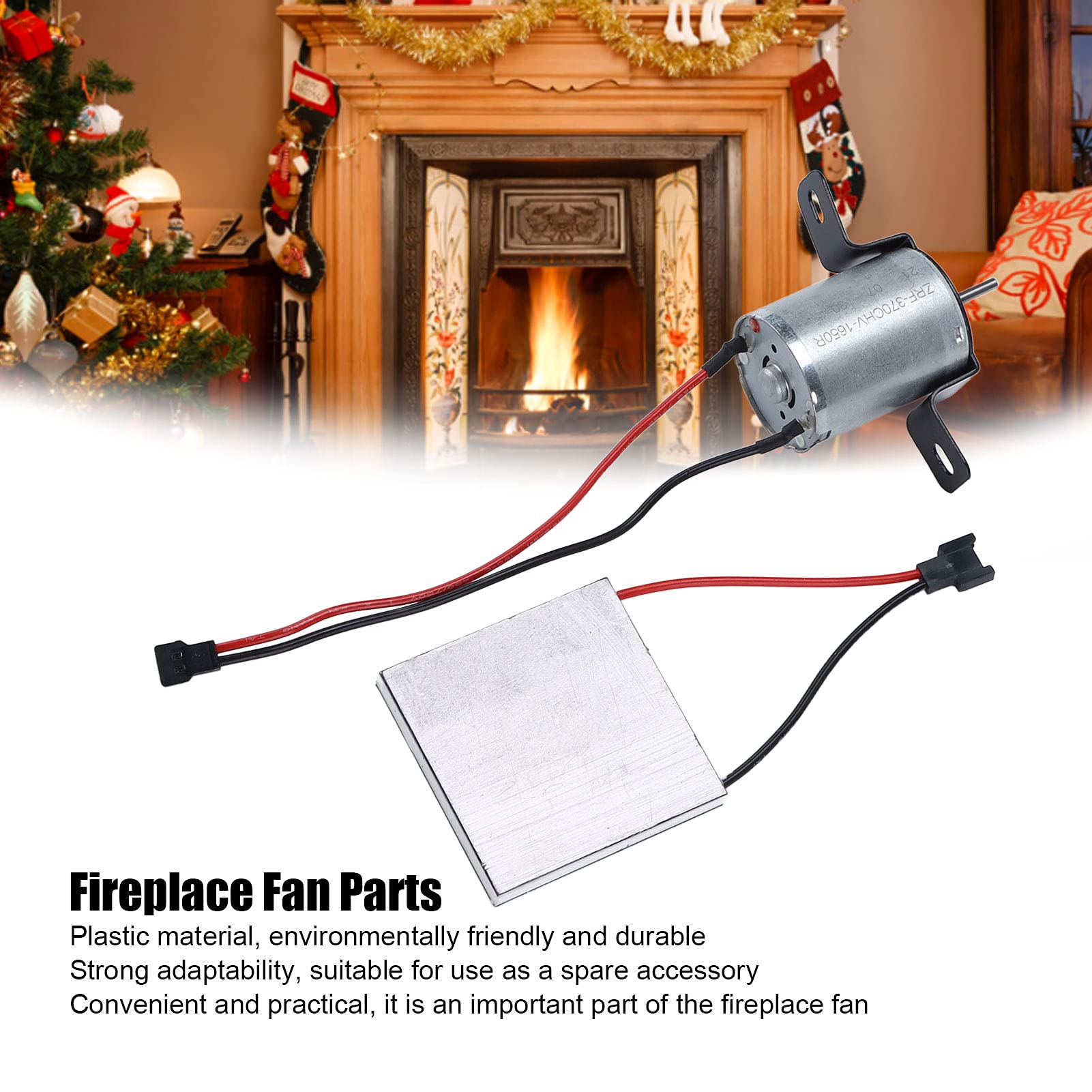 Universal Wood Stove Fan - Heat Powered Fireplace Fan with Generator Sheet Motor Set for Home Heating | Eco-Friendly & Quiet Stove Accessory for Cabin, RV & Off-Grid Living
