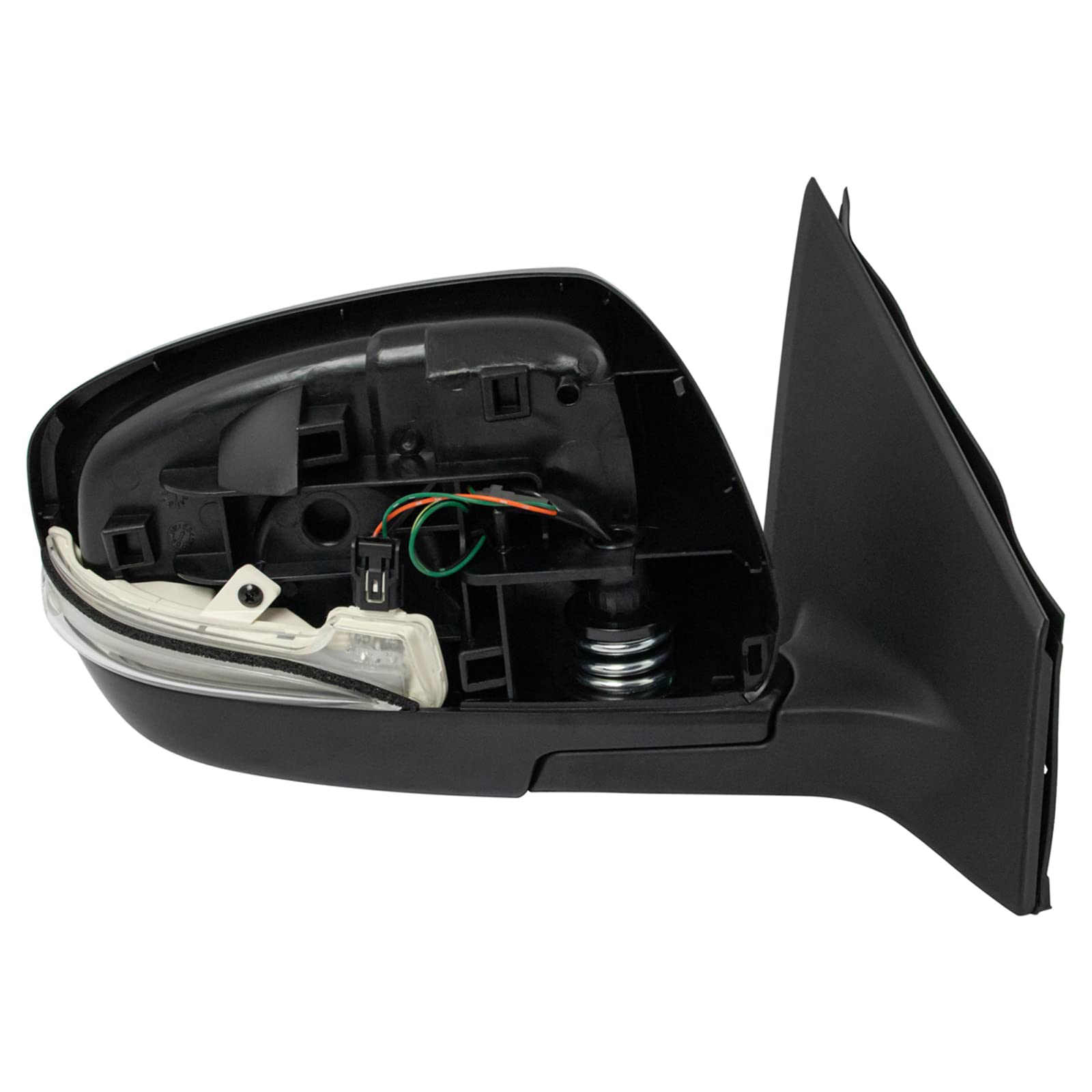 TRQ Passenger Side Right Heated Power Mirror with Turn Signal & Blind Spot Indicator - Compatible with 2010-2015 Mazda CX-9 (MA1321182) | Enhanced Visibility & Safety for Highway Driving & Parking