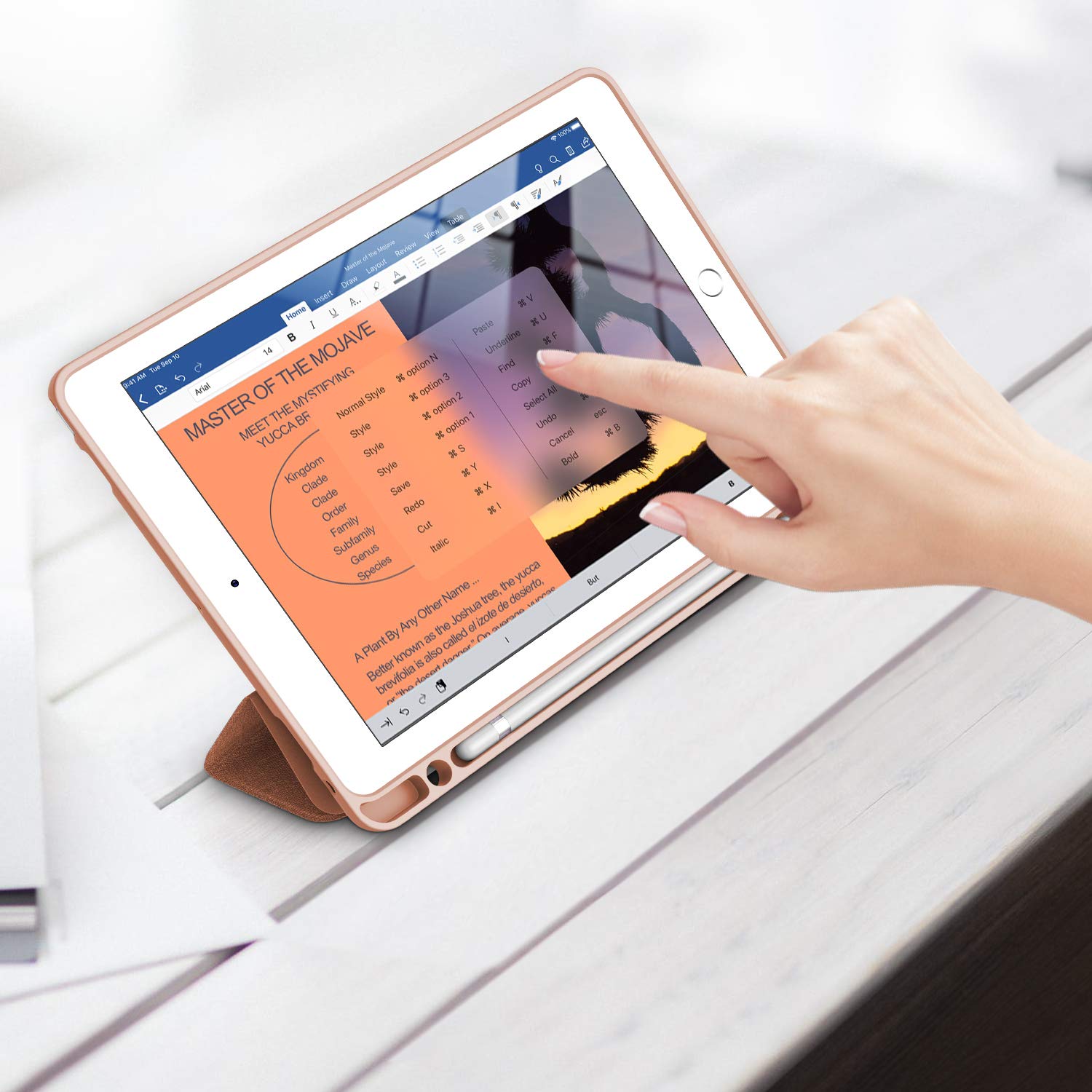 Premium Smart Case for iPad Air 3 (2019) & iPad Pro 10.5 (2017) with Pencil Holder - Ultra Slim Soft TPU Back Cover, Auto Sleep/Wake, Strong Protection - Rose Gold | Perfect for Work, Travel & Everyday Use